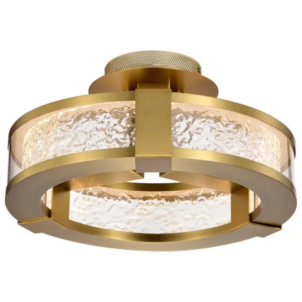 Darrow 13" LED Semi Flush Mount in Vintage Brass - Image 6
