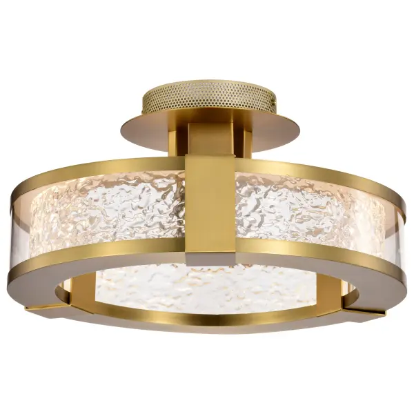 Darrow 13" LED Semi Flush Mount in Vintage Brass - Image 8