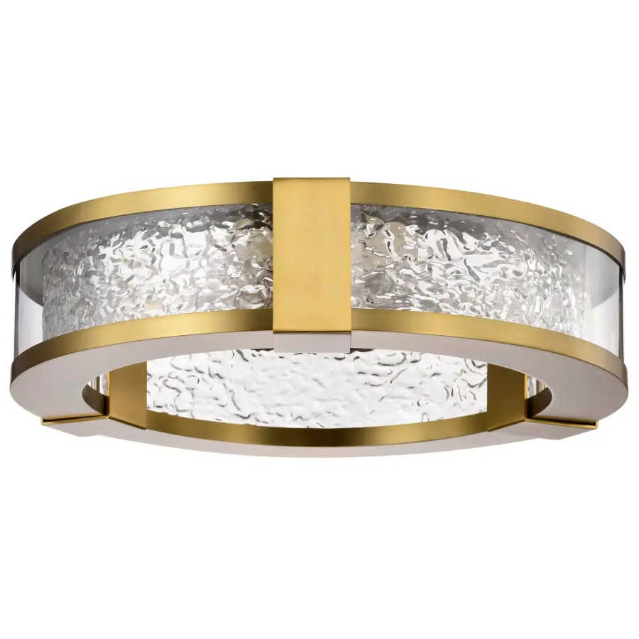 Darrow 13" LED Flush Mount in Vintage Brass - Image 1