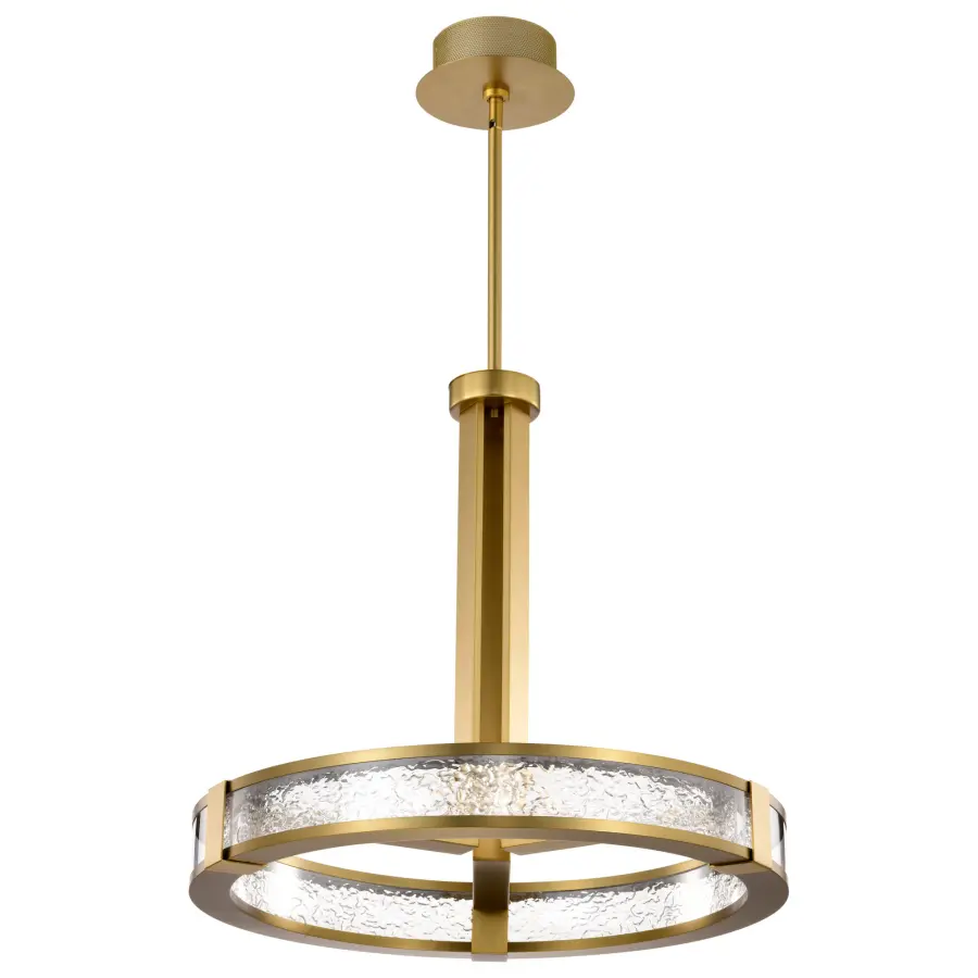 Darrow 24" LED Pendant in Vintage Brass - Image 1