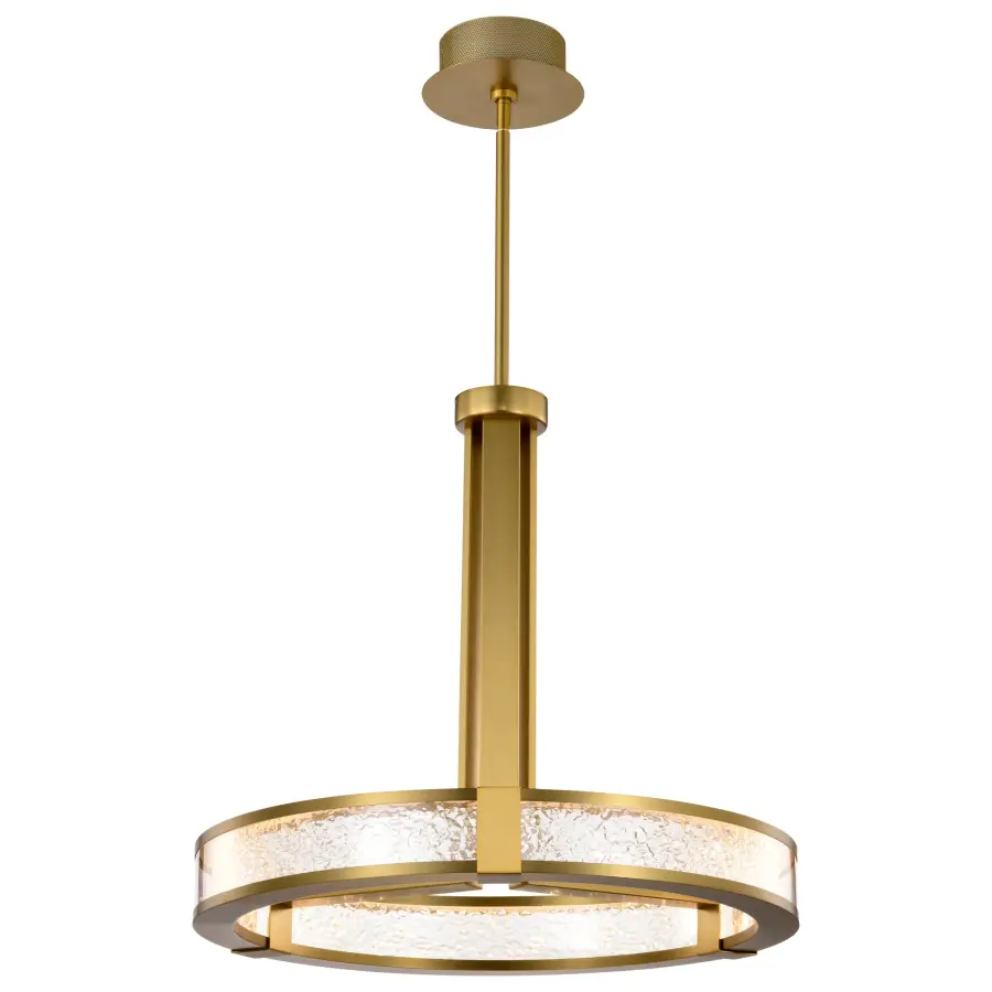 Darrow 24" LED Pendant in Vintage Brass - Image 12