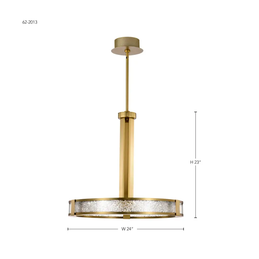 Darrow 24" LED Pendant in Vintage Brass - Image 29