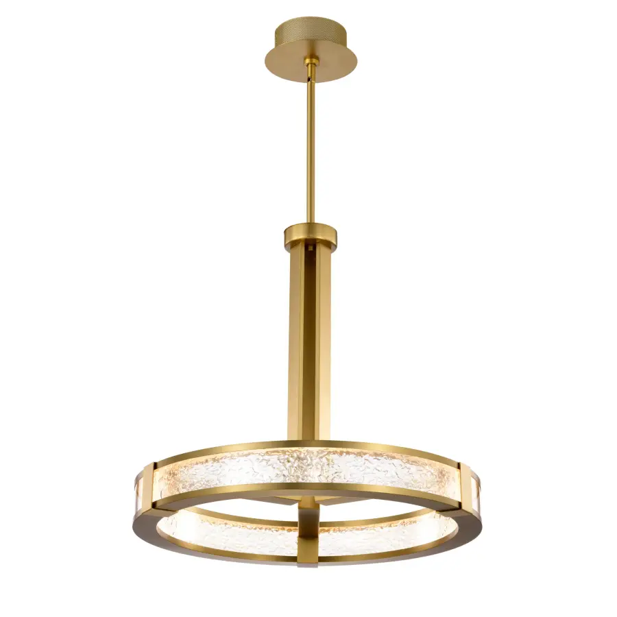 Darrow 24" LED Pendant in Vintage Brass - Image 4