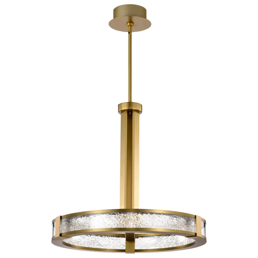 Darrow 24" LED Pendant in Vintage Brass - Image 7
