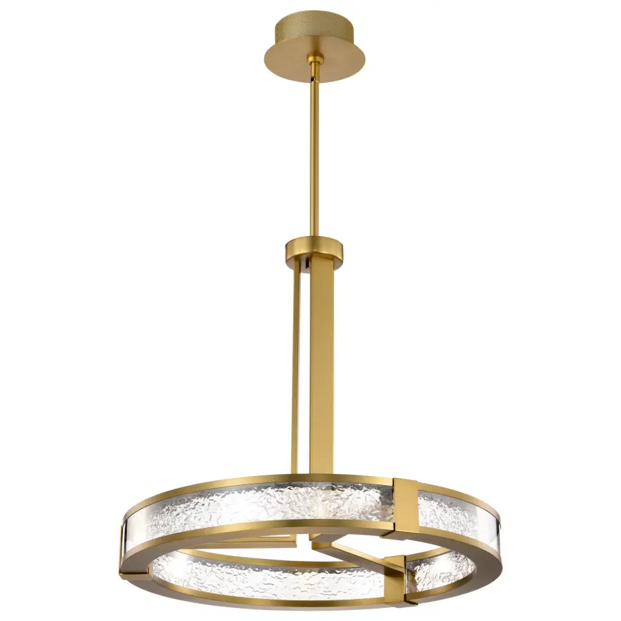 Darrow 24" LED Pendant in Vintage Brass - Image 9