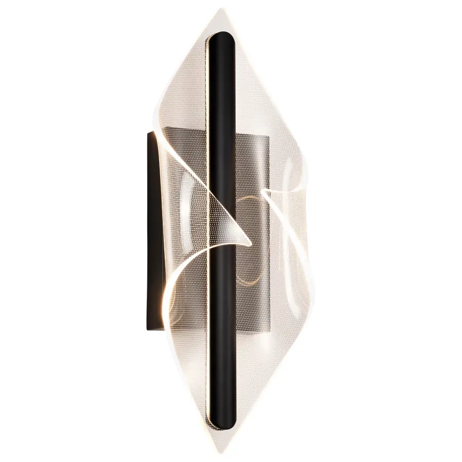 Geneva 18" LED Wall Sconce in Matte Black - Image 4