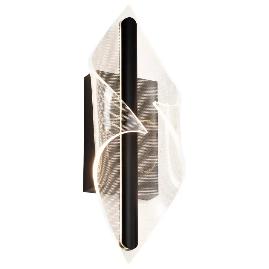 Geneva 18" LED Wall Sconce in Matte Black - Image 8