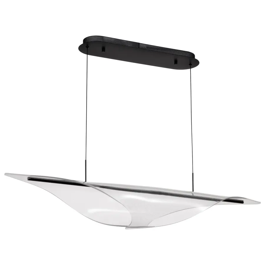 Geneva 46" LED Island Pendant in Matte Black - Image 1
