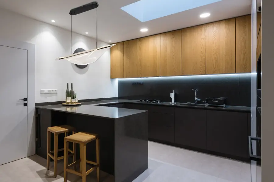 Geneva 46" LED Island Pendant in Matte Black - Image 20