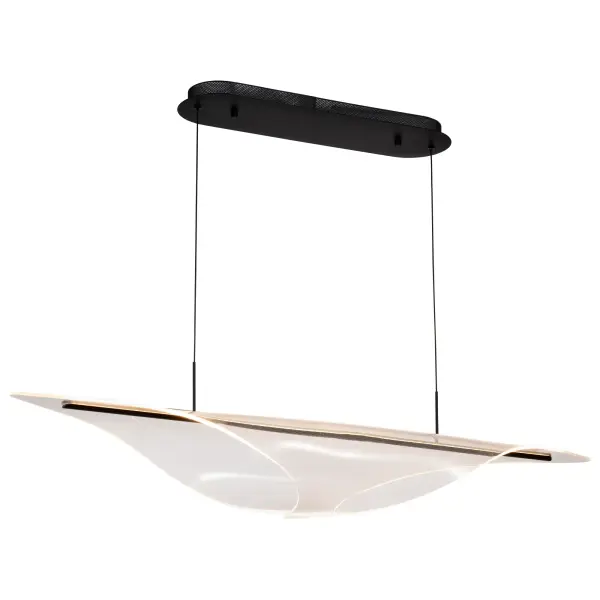 Geneva 46" LED Island Pendant in Matte Black - Image 4
