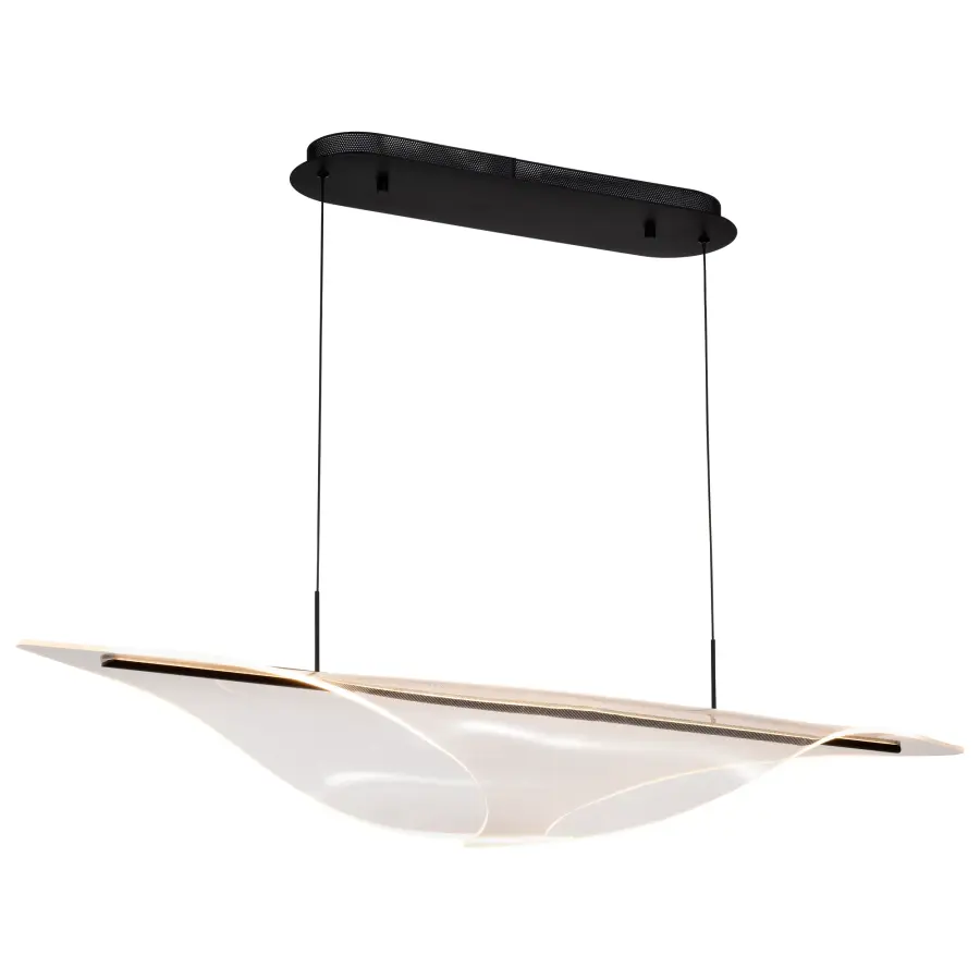 Geneva 46" LED Island Pendant in Matte Black - Image 4
