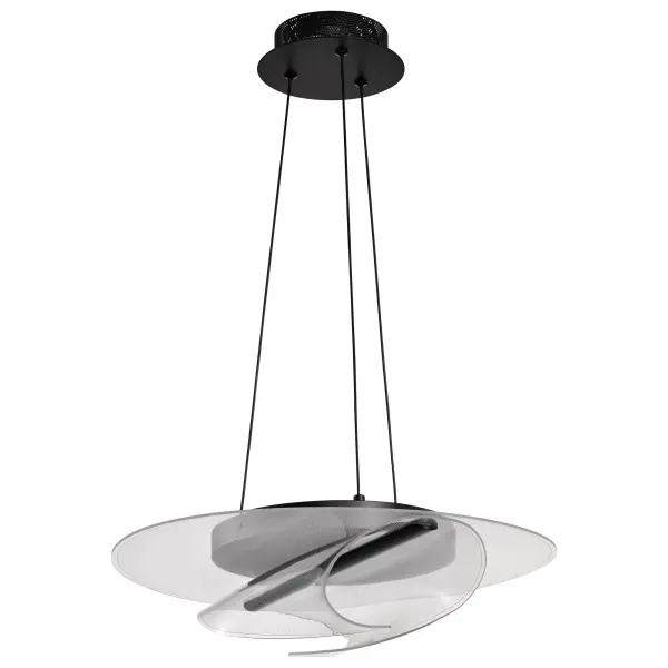 Geneva 18" LED Pendant in Matte Black - Image 1