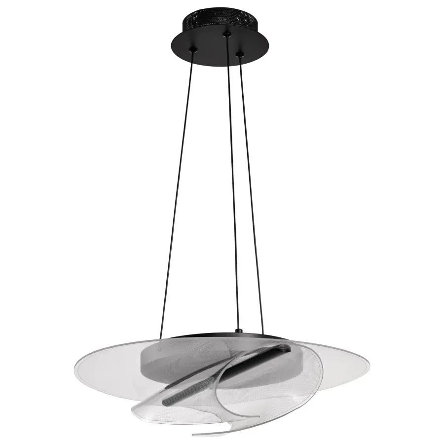 Geneva 18" LED Pendant in Matte Black - Image 1