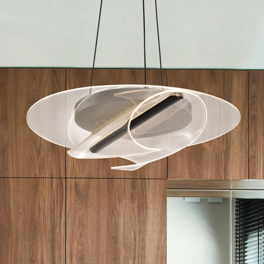 Geneva 18" LED Pendant in Matte Black - Image 3