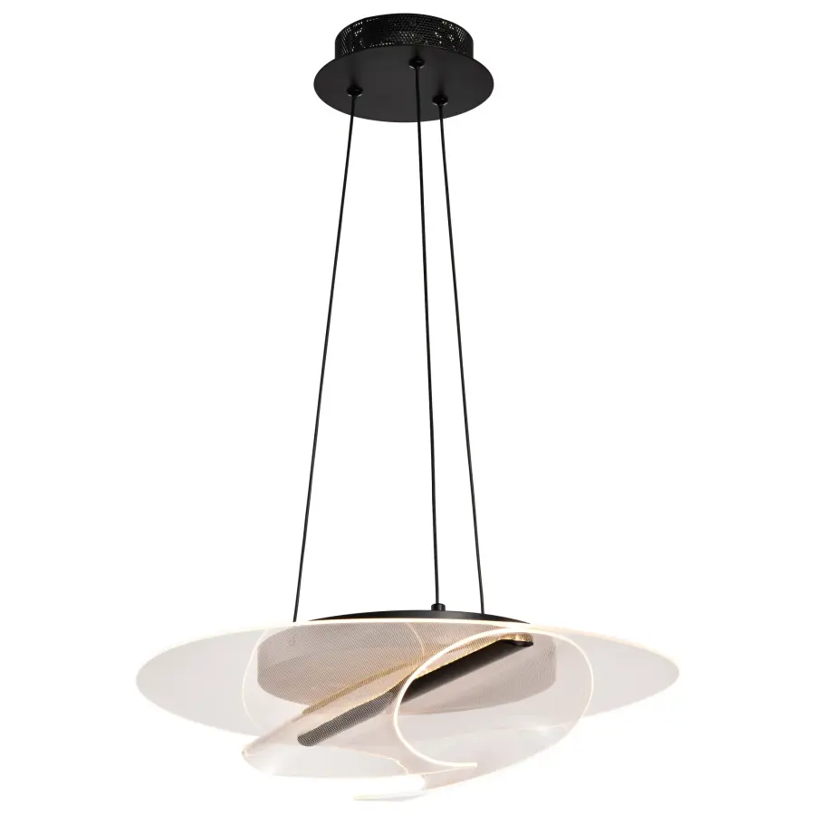 Geneva 18" LED Pendant in Matte Black - Image 4