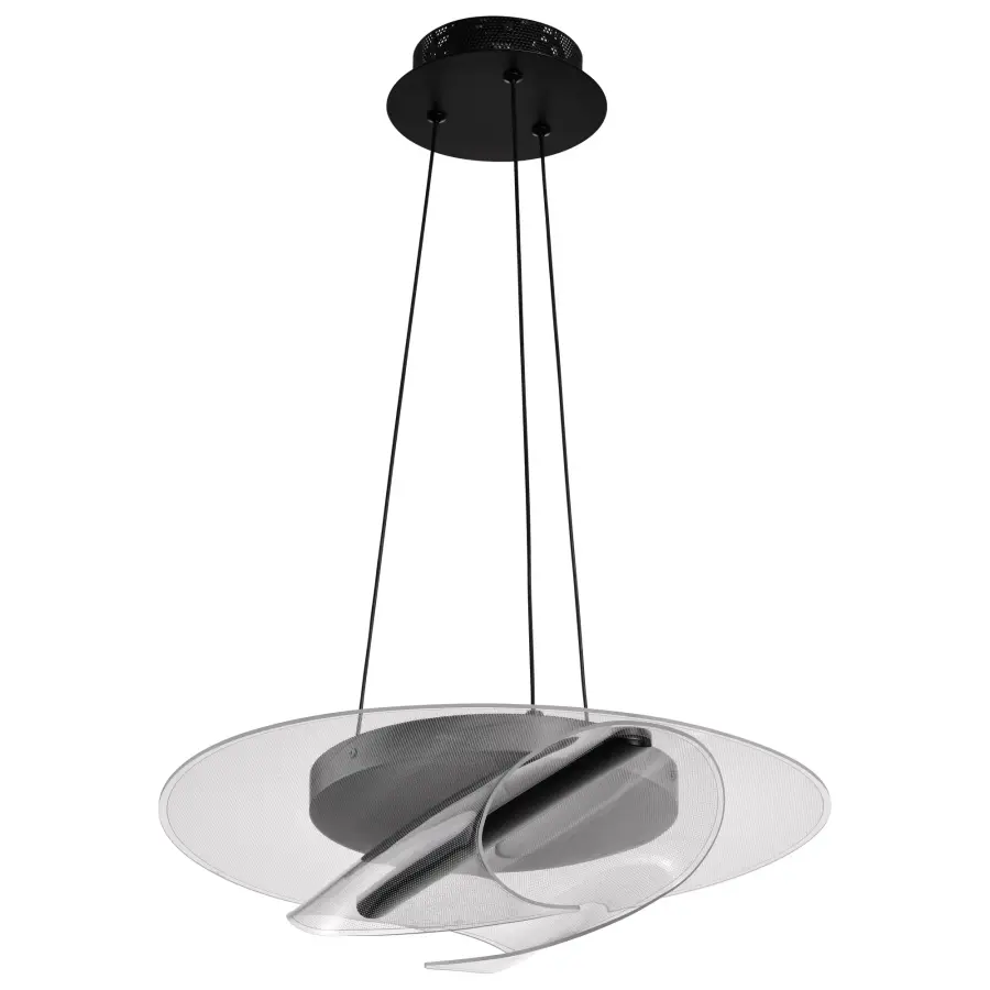Geneva 18" LED Pendant in Matte Black - Image 5