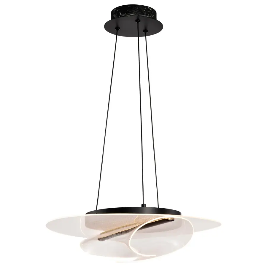 Geneva 18" LED Pendant in Matte Black - Image 8