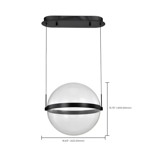 Arvada 16" LED Pendant in Matte Black - Image 14