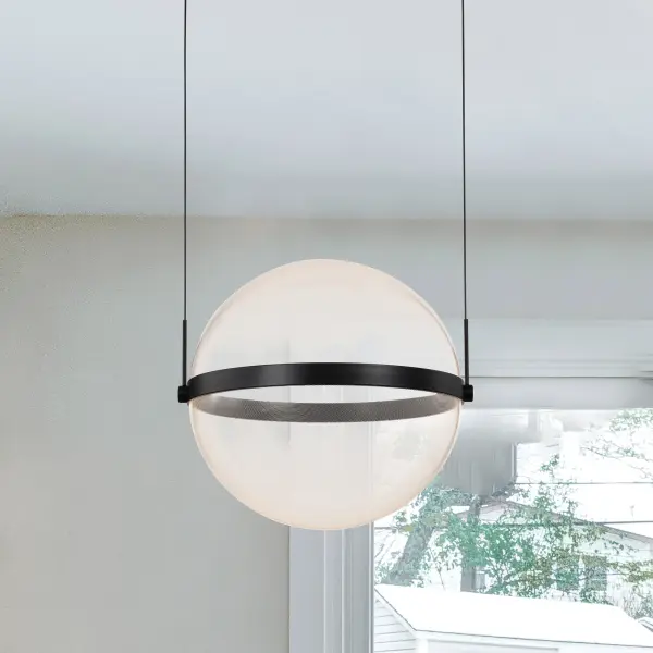 Arvada 16" LED Pendant in Matte Black - Image 3