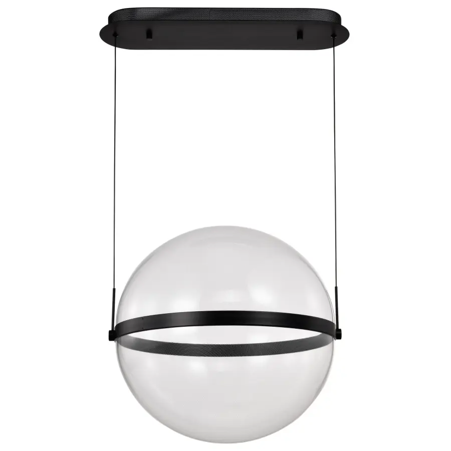 Modern Spherical Pendant with Intricate Pattern & Energy-Efficient LED - Image 1