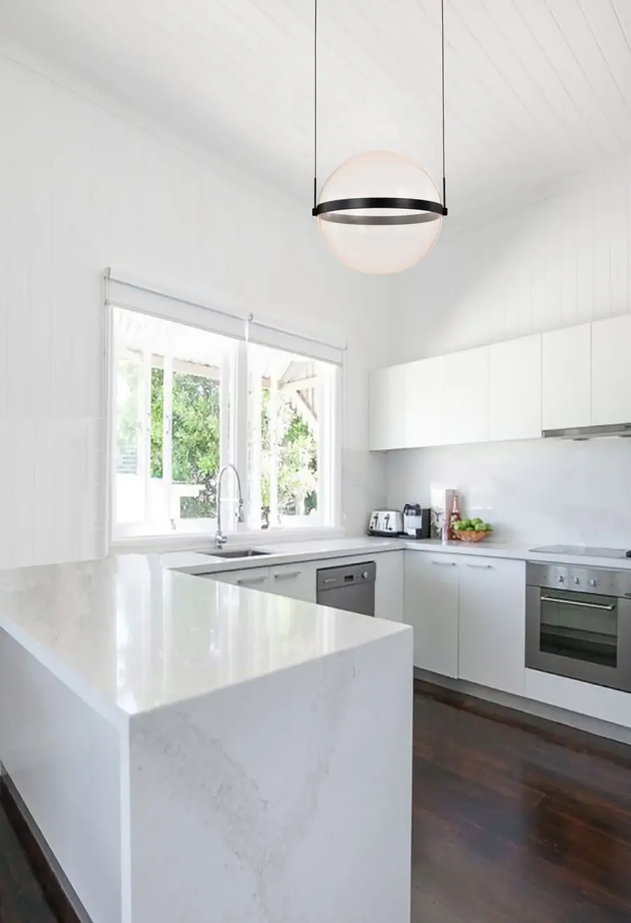 Modern Spherical Pendant with Intricate Pattern & Energy-Efficient LED - Image 2