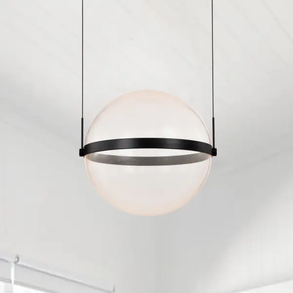 Modern Spherical Pendant with Intricate Pattern & Energy-Efficient LED - Image 3