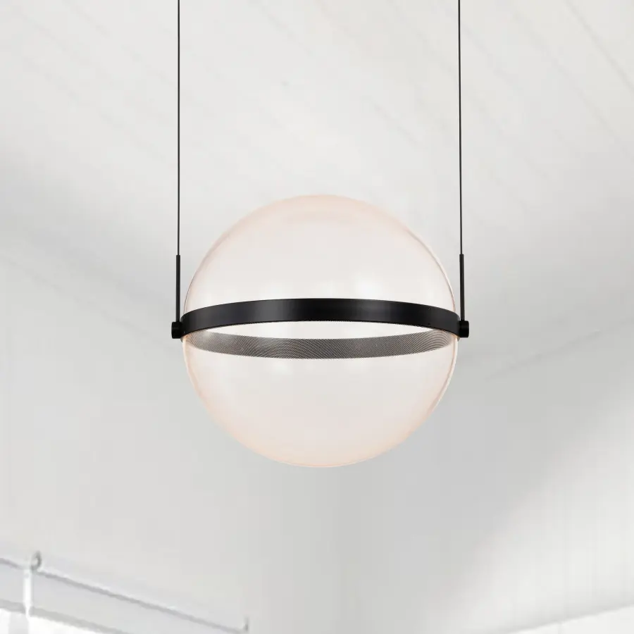 Modern Spherical Pendant with Intricate Pattern & Energy-Efficient LED - Image 3
