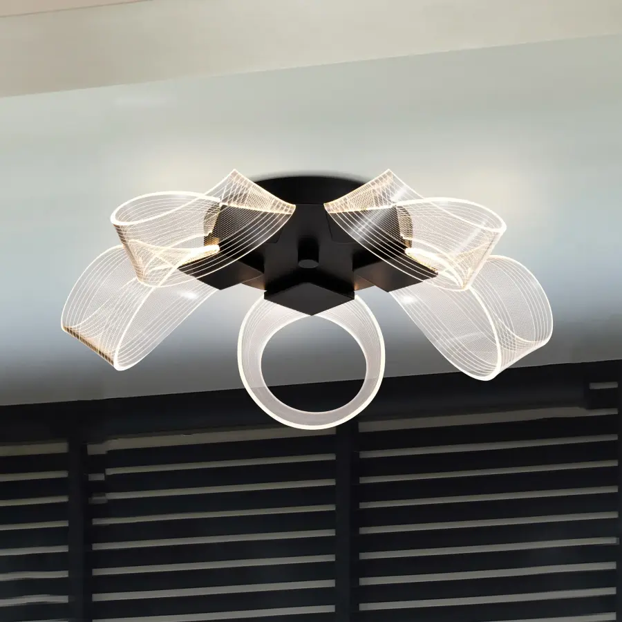 Bold Contemporary Design with Artistic Twisted Ribbon Acrylic - Image 3