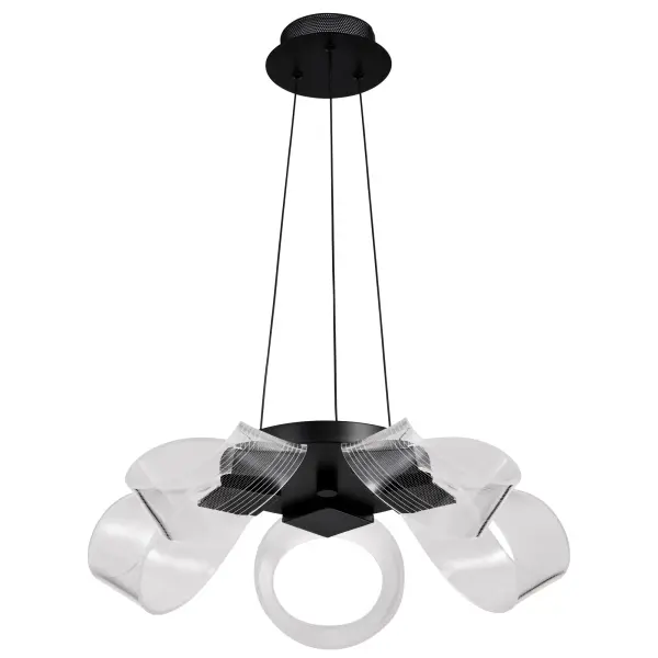 Sculptural Modern Chandelier with Artistic Twisted Acrylic Design - Image 7