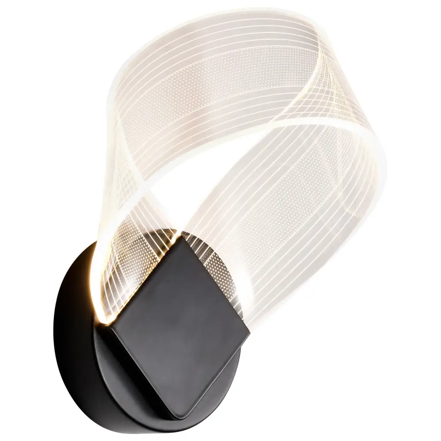 Artistic LED Wall Sconce with Sculptural Acrylic Design - Image 6