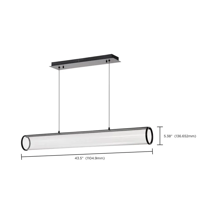Vale 43-Inch LED Island Pendant in Matte Black - Image 20