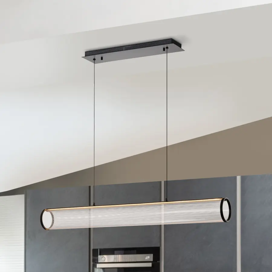 Vale 43-Inch LED Island Pendant in Matte Black - Image 3