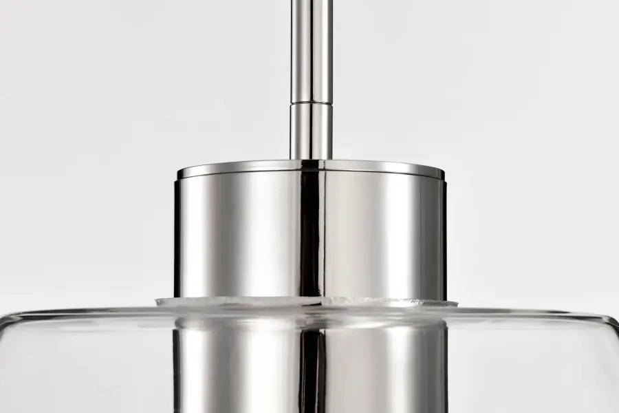 Edmond 14" LED Pendant in Polished Nickel with Clear Glass - Image 11