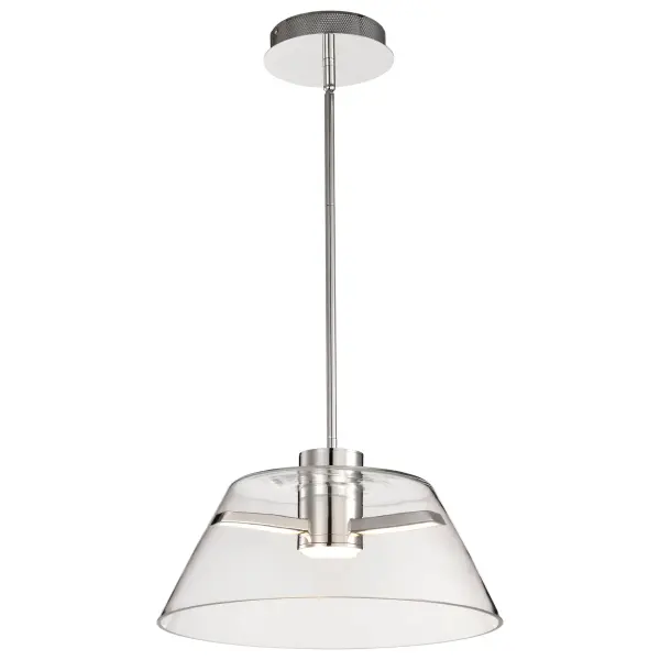 Edmond 17" LED Pendant in Polished Nickel - Image 4