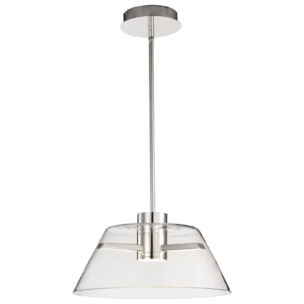 Edmond 17" LED Pendant in Polished Nickel - Image 6