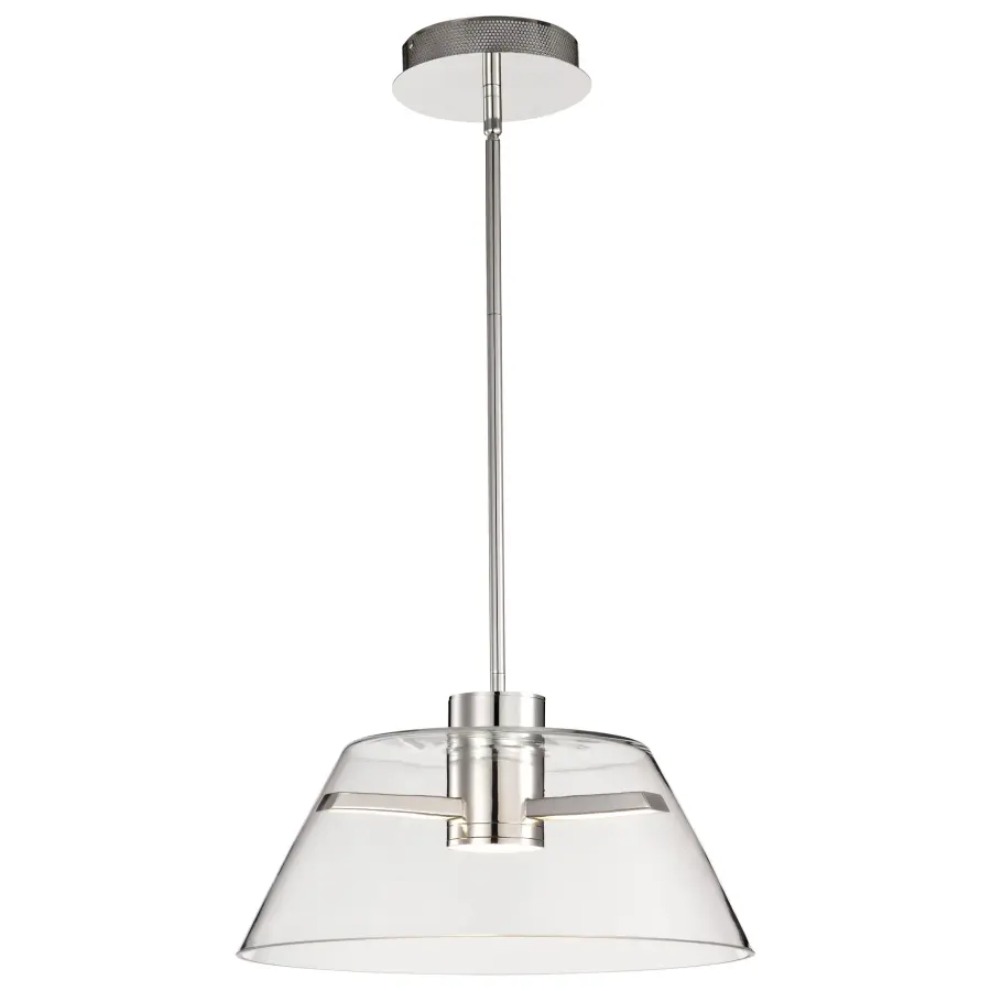 Edmond 17" LED Pendant in Polished Nickel - Image 6