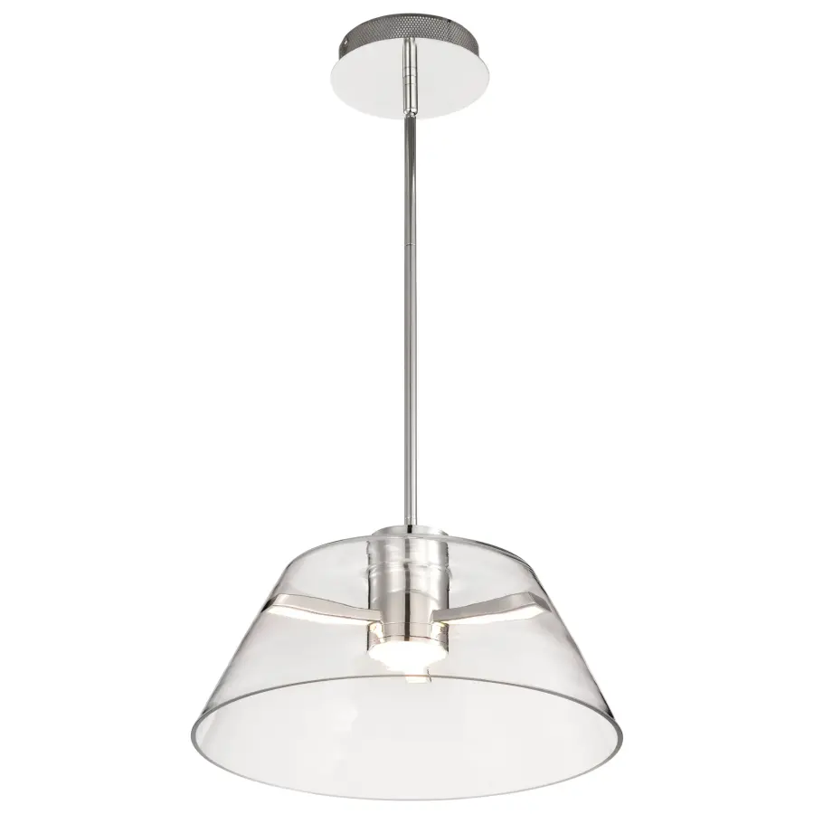 Edmond 17" LED Pendant in Polished Nickel - Image 7