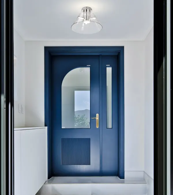 The Edmond semi flush mount combines timeless polished nickel finish with clear glass shades and integrated LED technology. Perfect for spaces with lower ceilings, it delivers 1272 lumens of warm 3000K light. - alternate view