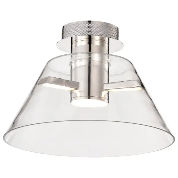 Edmond 14" LED Semi Flush Mount - Polished Nickel - Image 4