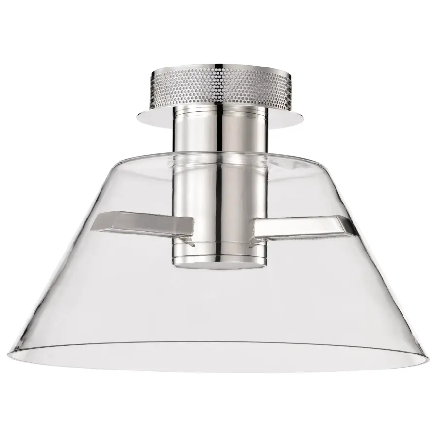 Edmond 14" LED Semi Flush Mount - Polished Nickel - Image 5