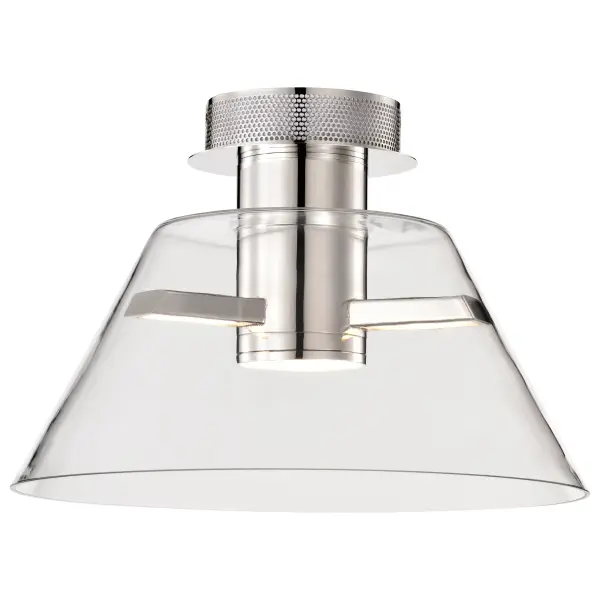 Edmond 14" LED Semi Flush Mount - Polished Nickel - Image 6