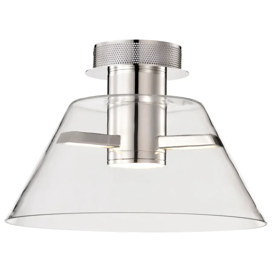 Edmond 14" LED Semi Flush Mount - Polished Nickel - Image 6