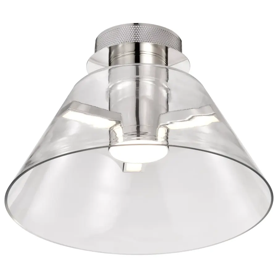 Edmond 14" LED Semi Flush Mount - Polished Nickel - Image 8