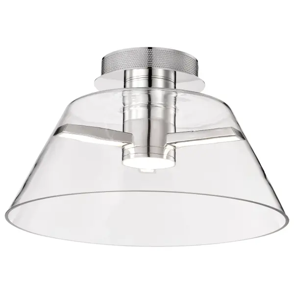 Edmond 17" LED Semi Flush Mount in Polished Nickel - Image 4