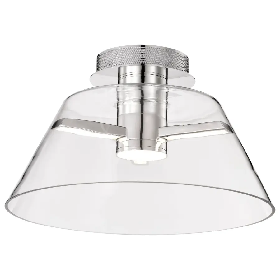 Edmond 17" LED Semi Flush Mount in Polished Nickel - Image 4