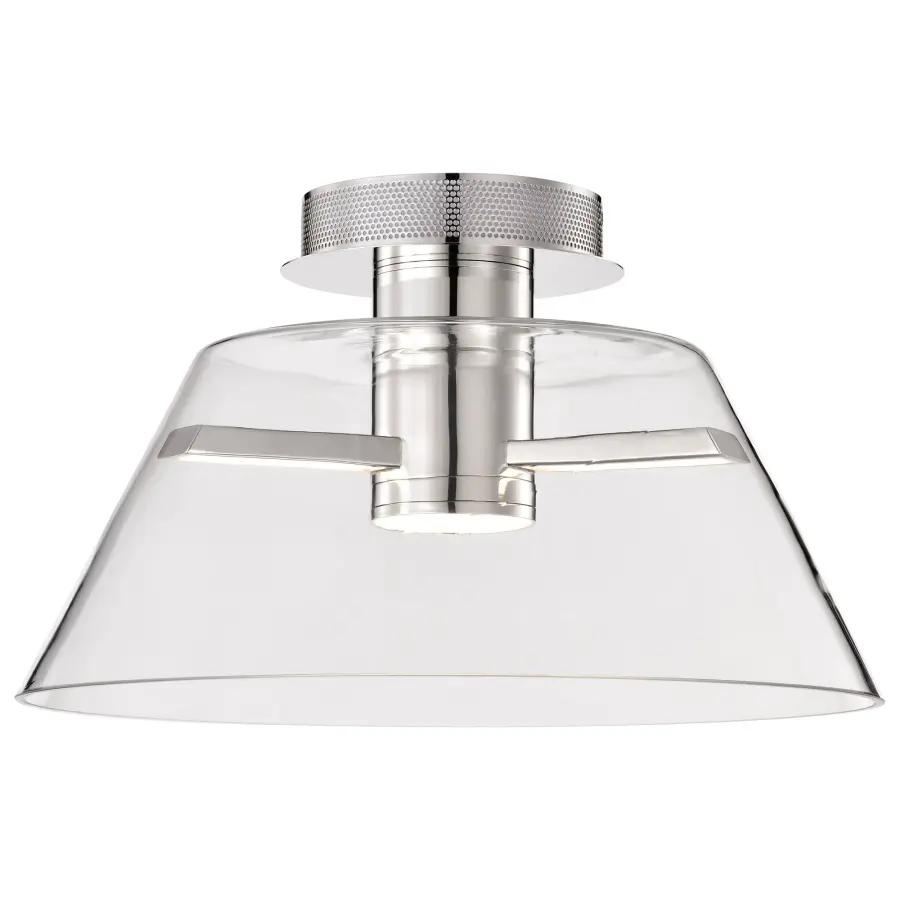 Edmond 17" LED Semi Flush Mount in Polished Nickel - Image 6