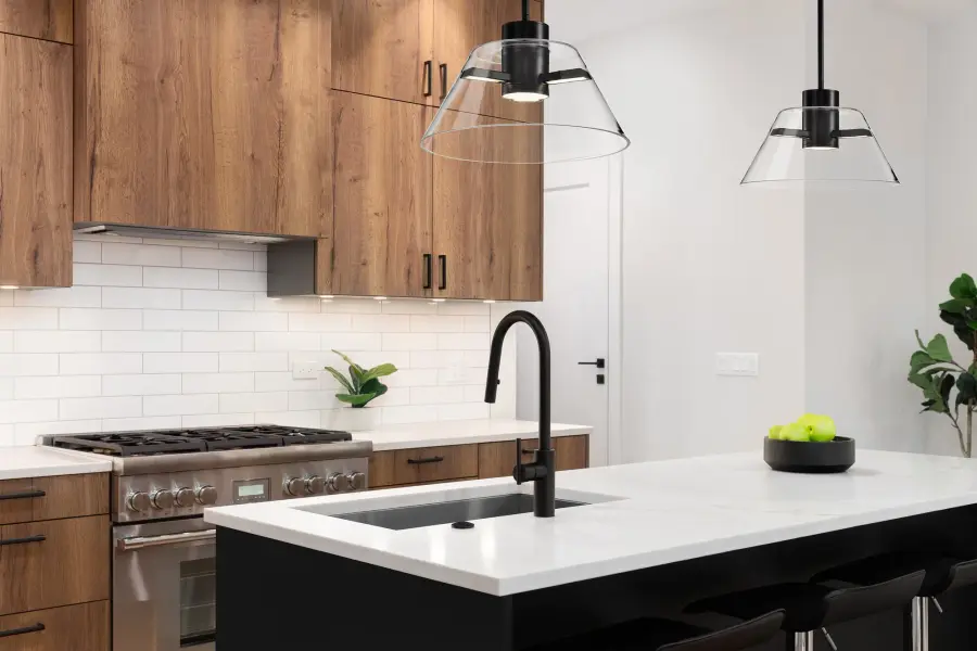 Edmond 14-Inch LED Pendant in Matte Black with Clear Glass - Image 2