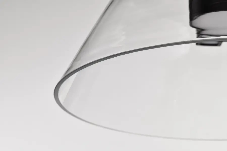 Edmond 14-Inch LED Pendant in Matte Black with Clear Glass - Image 13