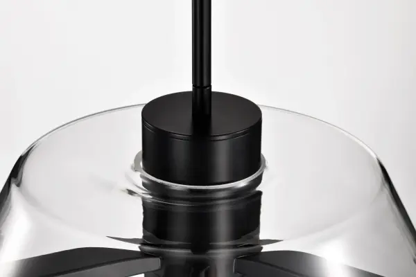 Edmond 17" LED Pendant in Matte Black with Clear Glass - Image 13