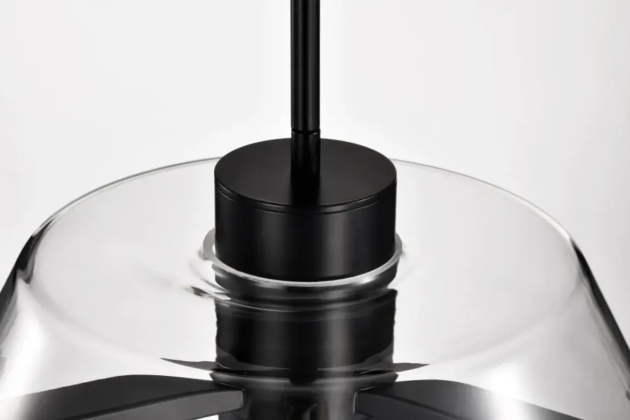 Edmond 17" LED Pendant in Matte Black with Clear Glass - Image 13